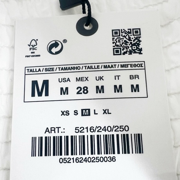 NWT ZARA Butterfly Embroidered Bella Corset Top White Size M - Picture 11 of 11